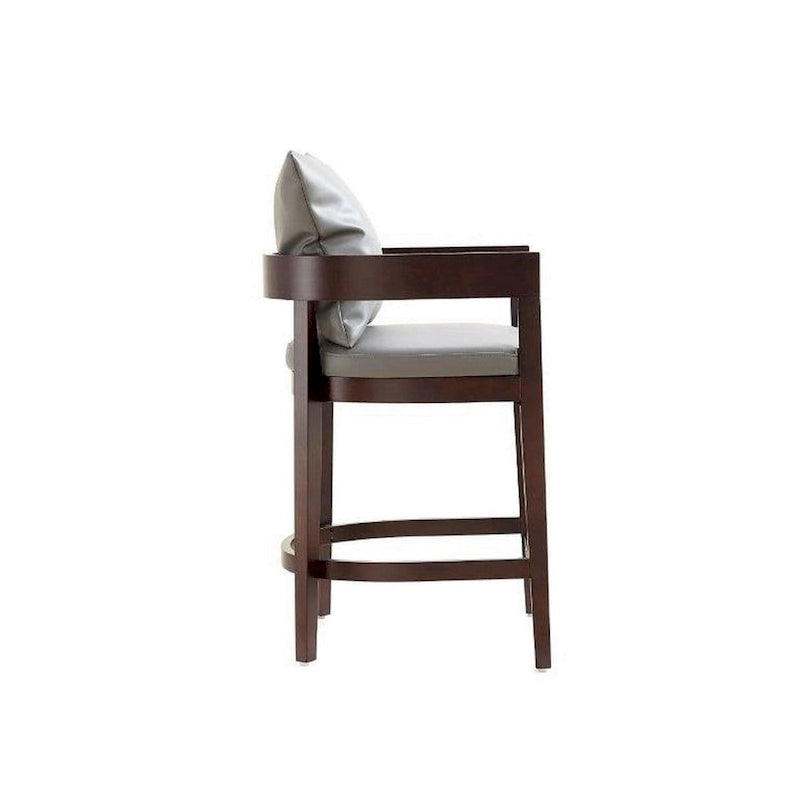 Tabouret de comptoir mi-siècle Noir / Camel / Ivoire / Gris — Assise individuelle