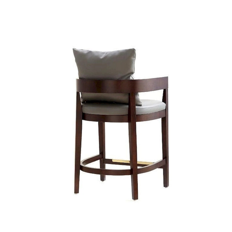 Tabouret de comptoir mi-siècle Noir / Camel / Ivoire / Gris — Assise individuelle