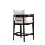 Tabouret de comptoir mi-siècle Noir / Camel / Ivoire / Gris — Assise individuelle