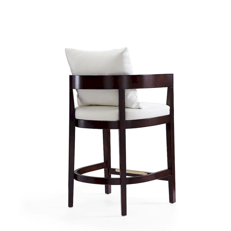 Tabouret de comptoir mi-siècle Noir / Camel / Ivoire / Gris — Assise individuelle