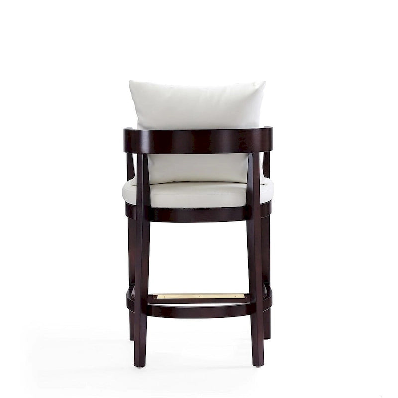Tabouret de comptoir mi-siècle Noir / Camel / Ivoire / Gris — Assise individuelle