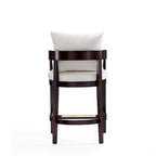 Tabouret de comptoir mi-siècle Noir / Camel / Ivoire / Gris — Assise individuelle