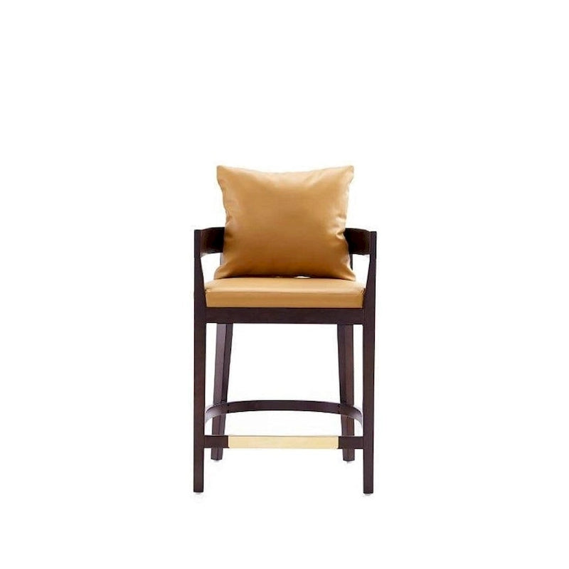 Tabouret de comptoir mi-siècle Noir / Camel / Ivoire / Gris — Assise individuelle