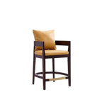 Tabouret de comptoir mi-siècle Noir / Camel / Ivoire / Gris — Assise individuelle