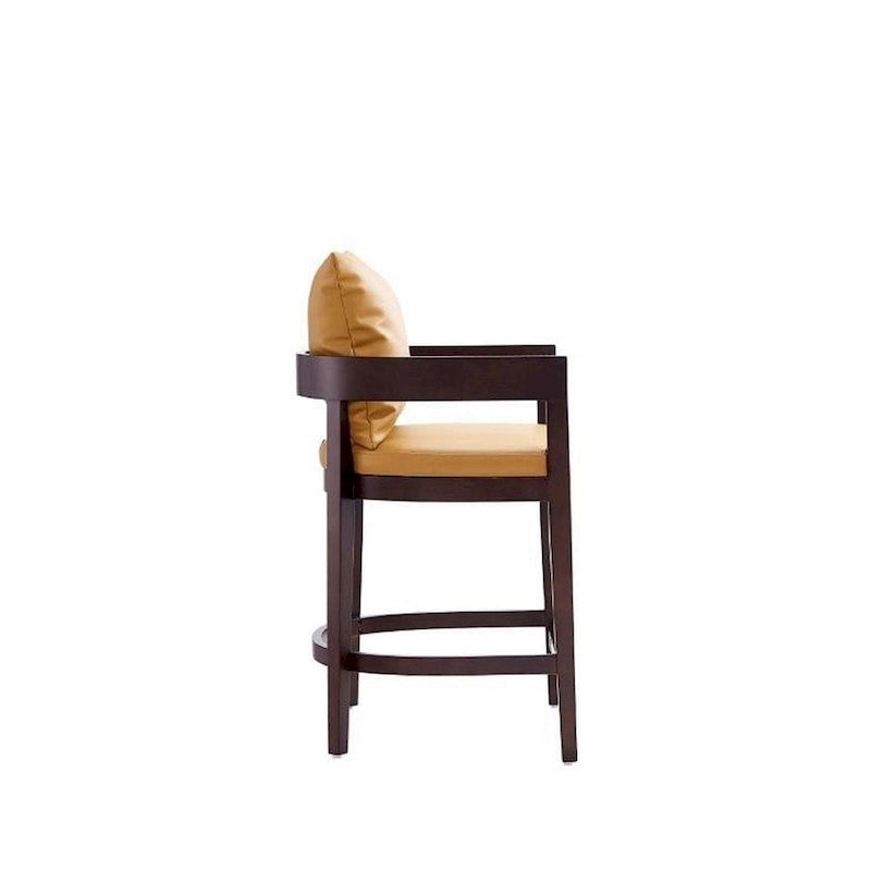 Tabouret de comptoir mi-siècle Noir / Camel / Ivoire / Gris — Assise individuelle