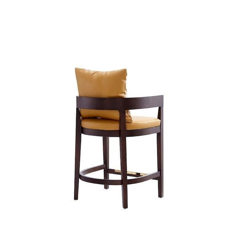 Tabouret de comptoir mi-siècle Noir / Camel / Ivoire / Gris — Assise individuelle