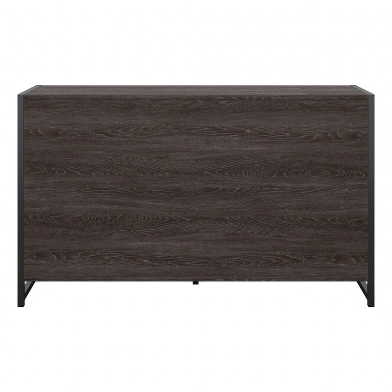 Commode 6 tiroirs — Gris anthracite / Noyer moderne / Gris platine | Style industriel moderne