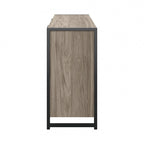 Commode 6 tiroirs — Gris anthracite / Noyer moderne / Gris platine | Style industriel moderne