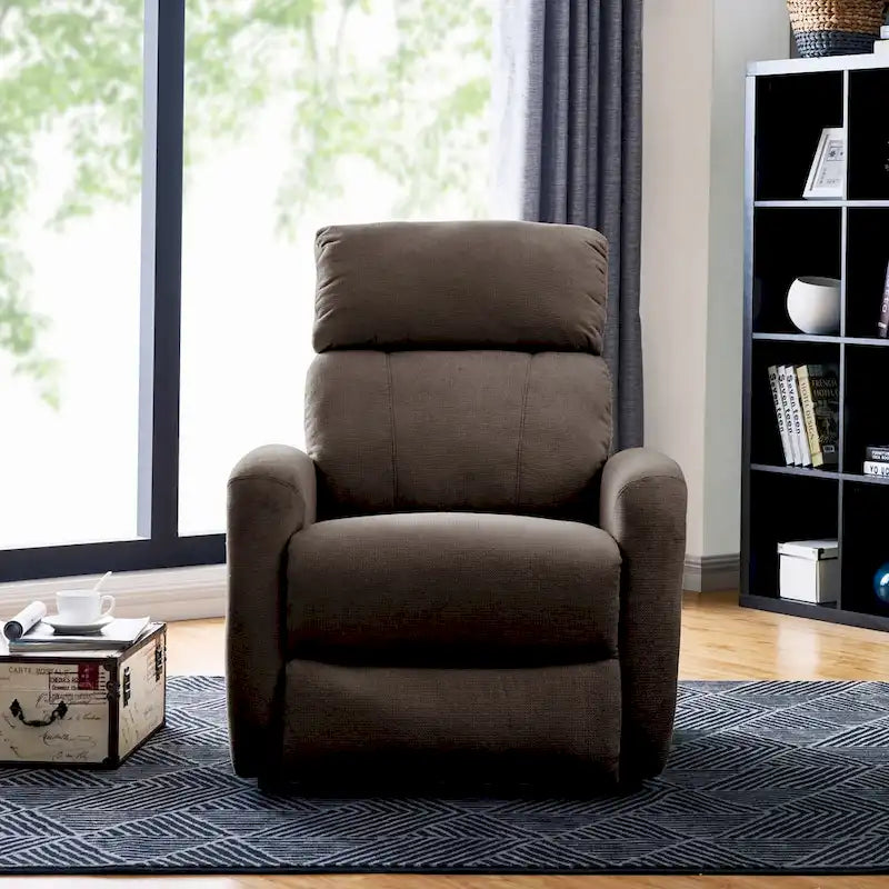 Fauteuil inclinable releveur en chenille marron — 1 place