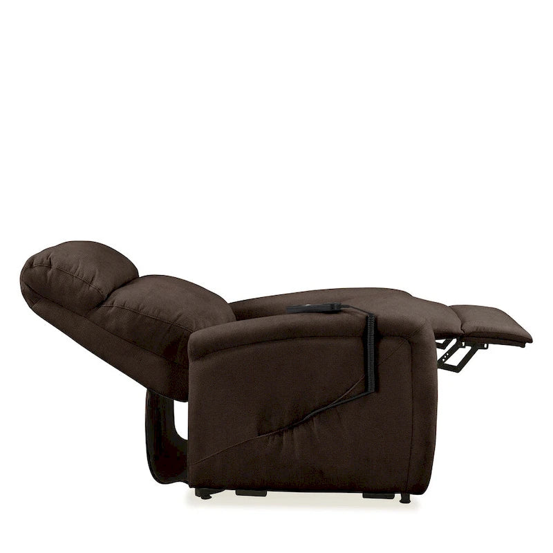 Fauteuil inclinable releveur en chenille marron — 1 place