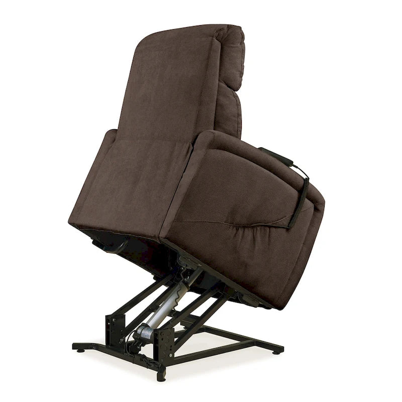 Fauteuil inclinable releveur en chenille marron — 1 place