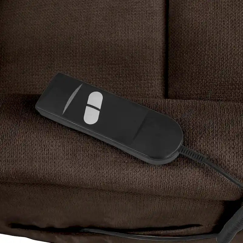 Fauteuil inclinable releveur en chenille marron — 1 place