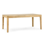 Table à manger en chêne brun naturel, 6 places, 72"L