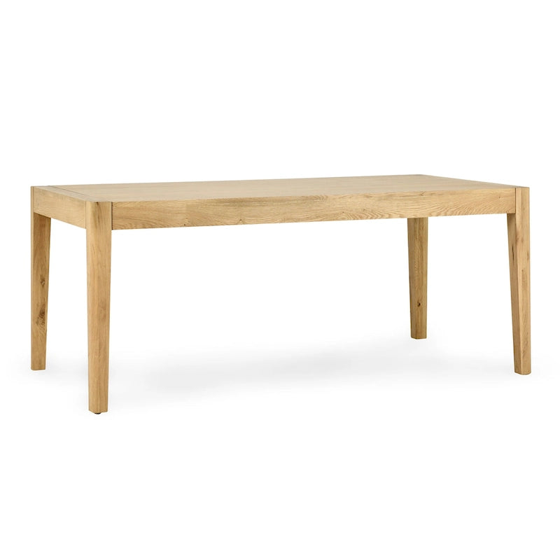 Table à manger en chêne brun naturel, 6 places, 72"L