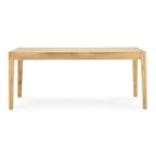 Table à manger en chêne brun naturel, 6 places, 72"L