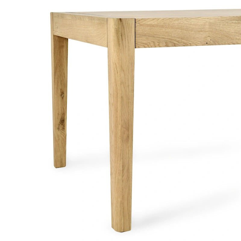 Table à manger en chêne brun naturel, 6 places, 72"L
