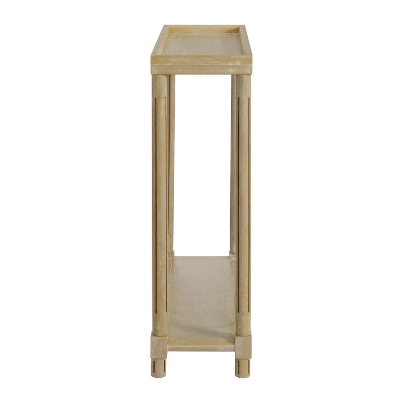 Tables d'appoint étroites en chêne massif, lot de 2