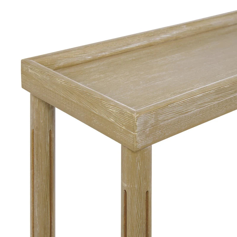 Tables d'appoint étroites en chêne massif, lot de 2