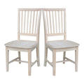 Chaises de salle à manger sans accoudoirs Mission, non finies / Pécaniers / Noires / Blanches, lot de 2