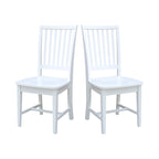 Chaises de salle à manger sans accoudoirs Mission, non finies / Pécaniers / Noires / Blanches, lot de 2
