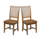 Chaises de salle à manger sans accoudoirs Mission, non finies / Pécaniers / Noires / Blanches, lot de 2