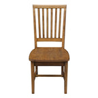 Chaises de salle à manger sans accoudoirs Mission, non finies / Pécaniers / Noires / Blanches, lot de 2