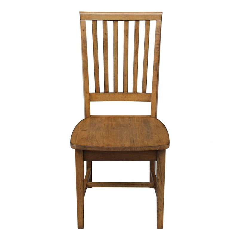 Chaises de salle à manger sans accoudoirs Mission, non finies / Pécaniers / Noires / Blanches, lot de 2