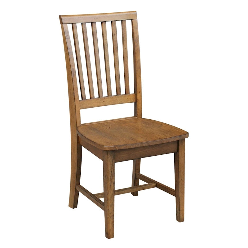 Chaises de salle à manger sans accoudoirs Mission, non finies / Pécaniers / Noires / Blanches, lot de 2