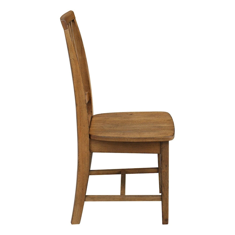 Chaises de salle à manger sans accoudoirs Mission, non finies / Pécaniers / Noires / Blanches, lot de 2