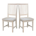 Chaises de salle à manger sans accoudoirs Mission, non finies / Pécaniers / Noires / Blanches, lot de 2