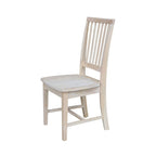 Chaises de salle à manger sans accoudoirs Mission, non finies / Pécaniers / Noires / Blanches, lot de 2