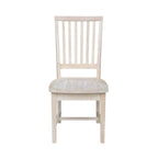 Chaises de salle à manger sans accoudoirs Mission, non finies / Pécaniers / Noires / Blanches, lot de 2