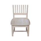 Chaises de salle à manger sans accoudoirs Mission, non finies / Pécaniers / Noires / Blanches, lot de 2