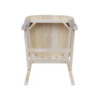 Chaises de salle à manger sans accoudoirs Mission, non finies / Pécaniers / Noires / Blanches, lot de 2