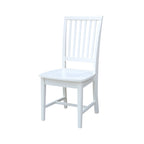 Chaises de salle à manger sans accoudoirs Mission, non finies / Pécaniers / Noires / Blanches, lot de 2