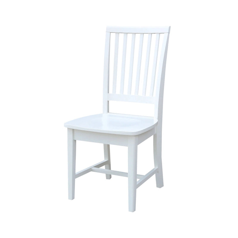 Chaises de salle à manger sans accoudoirs Mission, non finies / Pécaniers / Noires / Blanches, lot de 2