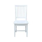 Chaises de salle à manger sans accoudoirs Mission, non finies / Pécaniers / Noires / Blanches, lot de 2