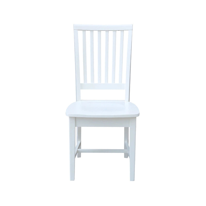 Chaises de salle à manger sans accoudoirs Mission, non finies / Pécaniers / Noires / Blanches, lot de 2