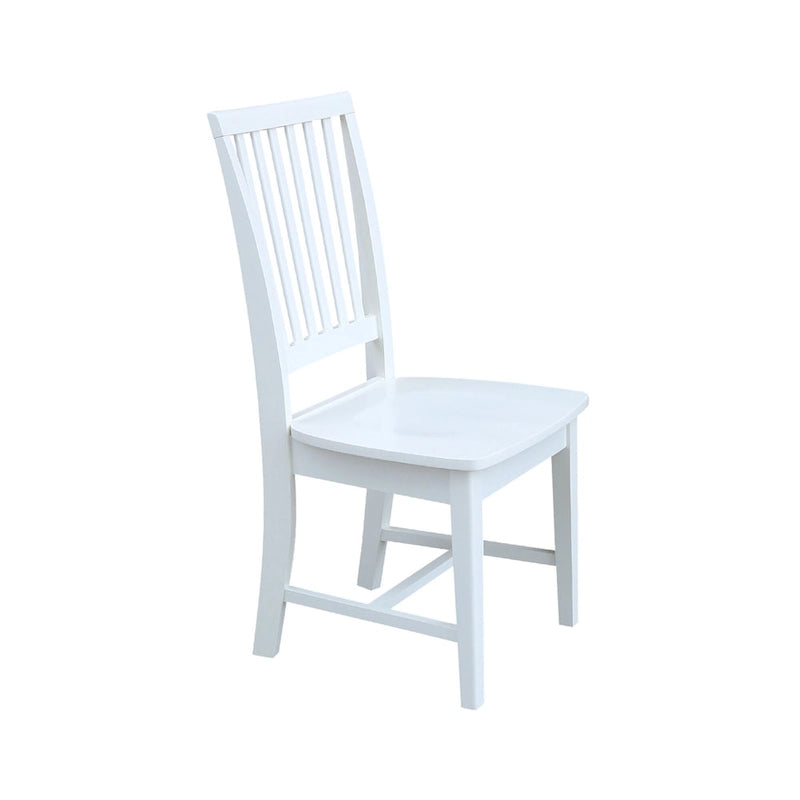 Chaises de salle à manger sans accoudoirs Mission, non finies / Pécaniers / Noires / Blanches, lot de 2