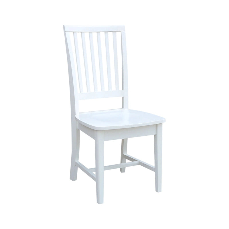 Chaises de salle à manger sans accoudoirs Mission, non finies / Pécaniers / Noires / Blanches, lot de 2