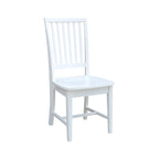 Chaises de salle à manger sans accoudoirs Mission, non finies / Pécaniers / Noires / Blanches, lot de 2