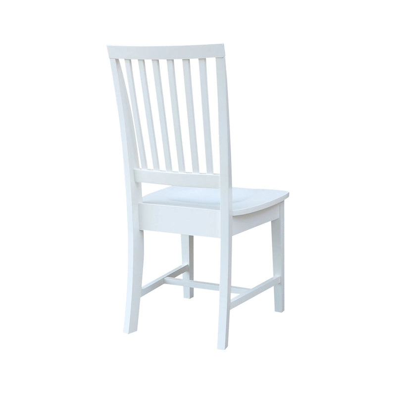 Chaises de salle à manger sans accoudoirs Mission, non finies / Pécaniers / Noires / Blanches, lot de 2