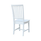 Chaises de salle à manger sans accoudoirs Mission, non finies / Pécaniers / Noires / Blanches, lot de 2