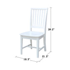 Chaises de salle à manger sans accoudoirs Mission, non finies / Pécaniers / Noires / Blanches, lot de 2