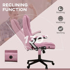 Fauteuil de bureau massant inclinable haut dossier, noir/rose, 1 personne