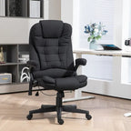 Fauteuil de bureau massant inclinable haut dossier, noir/rose, 1 personne