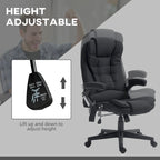 Fauteuil de bureau massant inclinable haut dossier, noir/rose, 1 personne