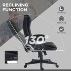Fauteuil de bureau massant inclinable haut dossier, noir/rose, 1 personne
