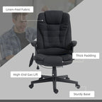 Fauteuil de bureau massant inclinable haut dossier, noir/rose, 1 personne