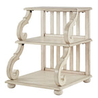 Table d'appoint à volutes en bois – Rouge / Chêne / Vert sauge / Blanc antique / Noir, utilisation individuelle